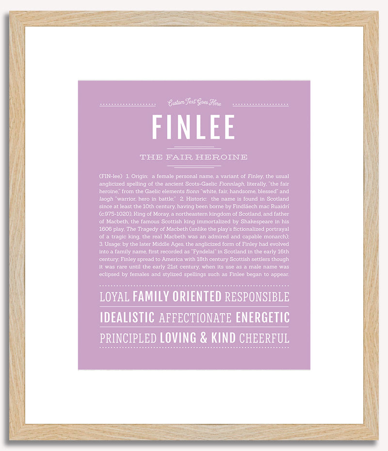 Finlee (female) | Name Art Print