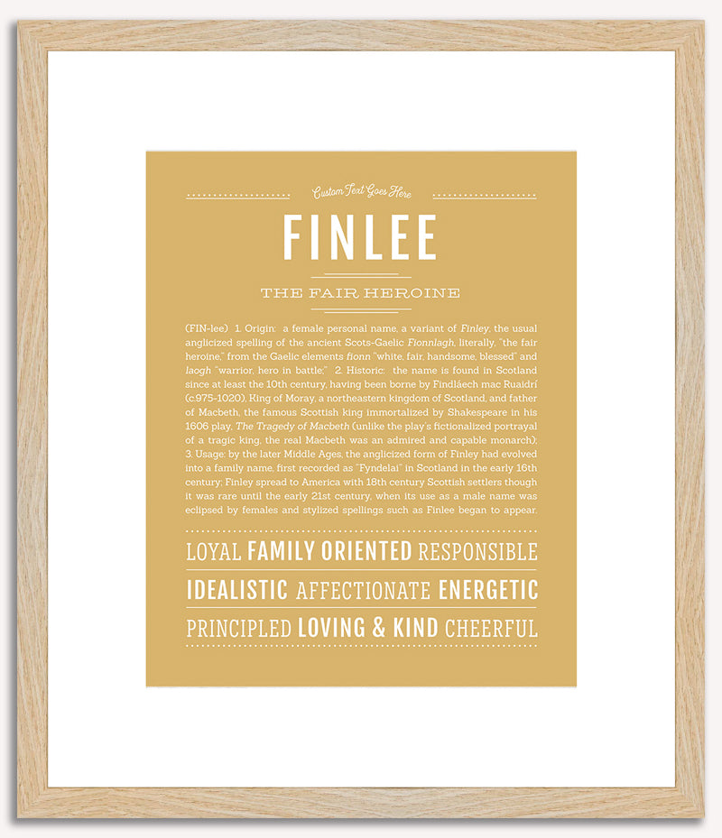 Finlee (male) | Name Art Print