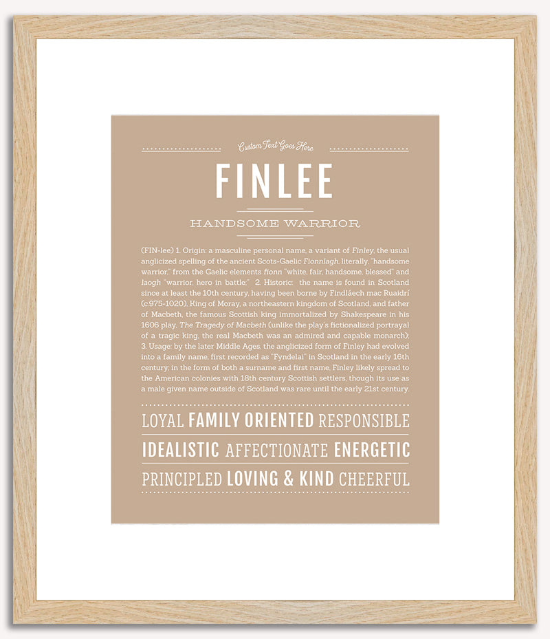 Finlee (male) | Name Art Print