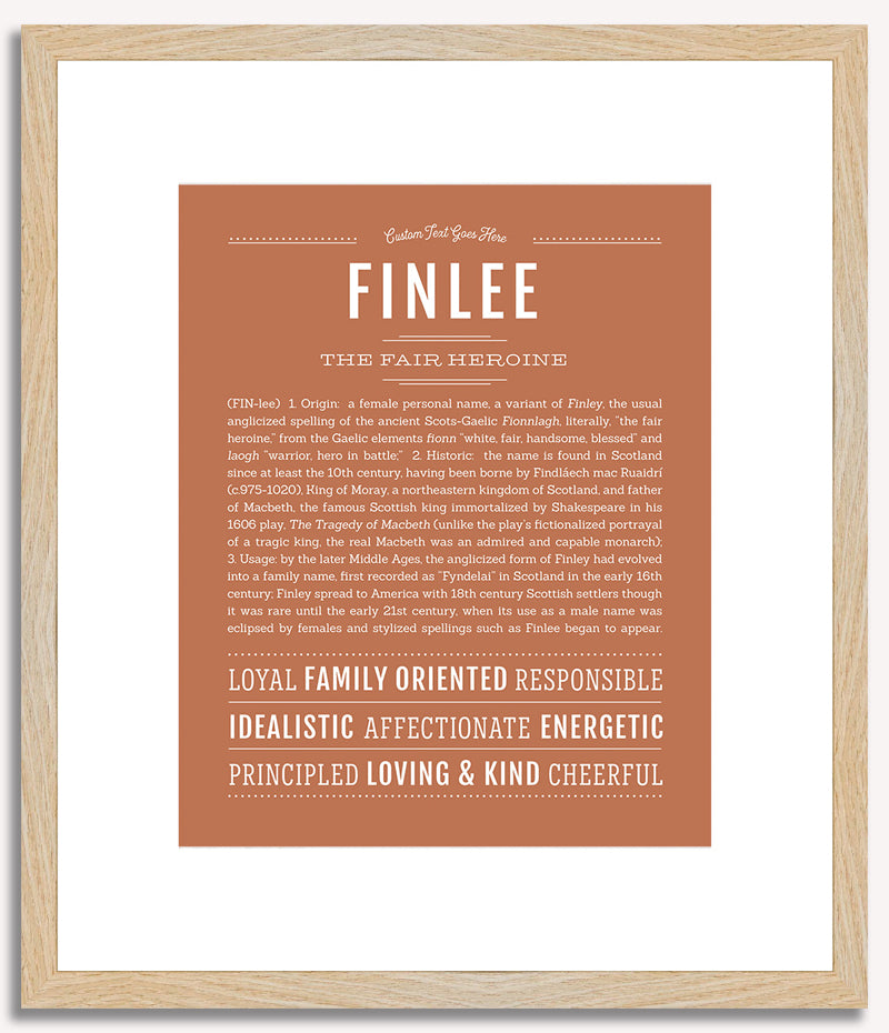 Finlee (male) | Name Art Print