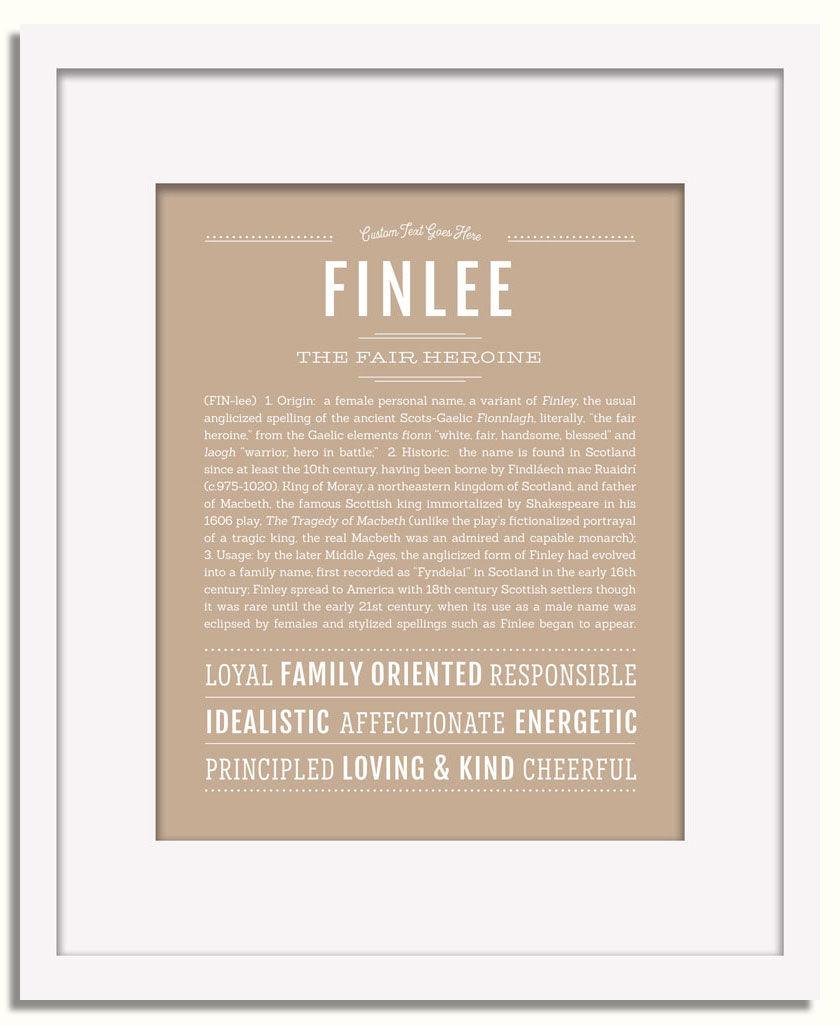 Frame Options | Tan | White Frame, Matted