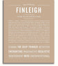 Finleigh Sticker Finleigh Personalized Name Meaning Art Prints – Name Stories