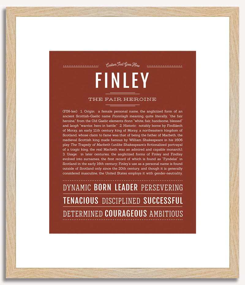 Finley (female) | Name Art Print