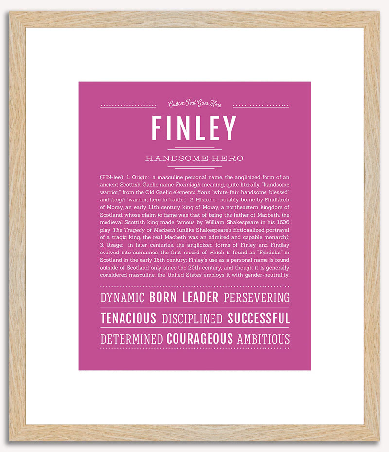 Finley (male) | Name Art Print