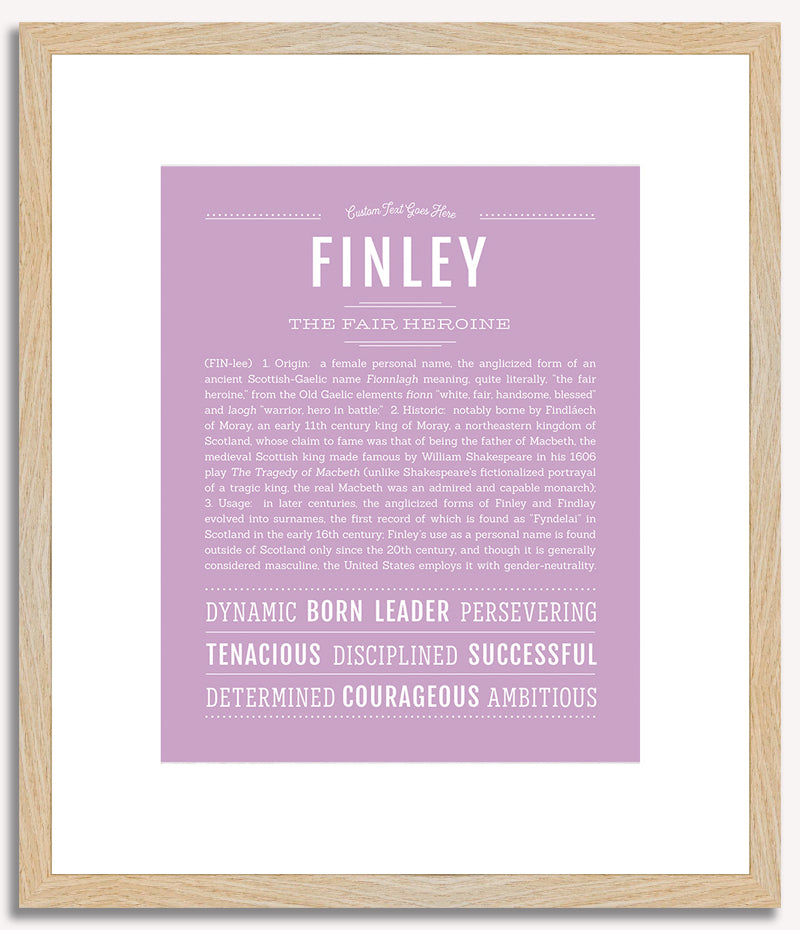 Finley (female) | Name Art Print