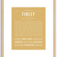 Finley (male) | Name Art Print