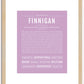 Finnigan | Name Art Print