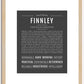 Finnley (male) | Name Art Print