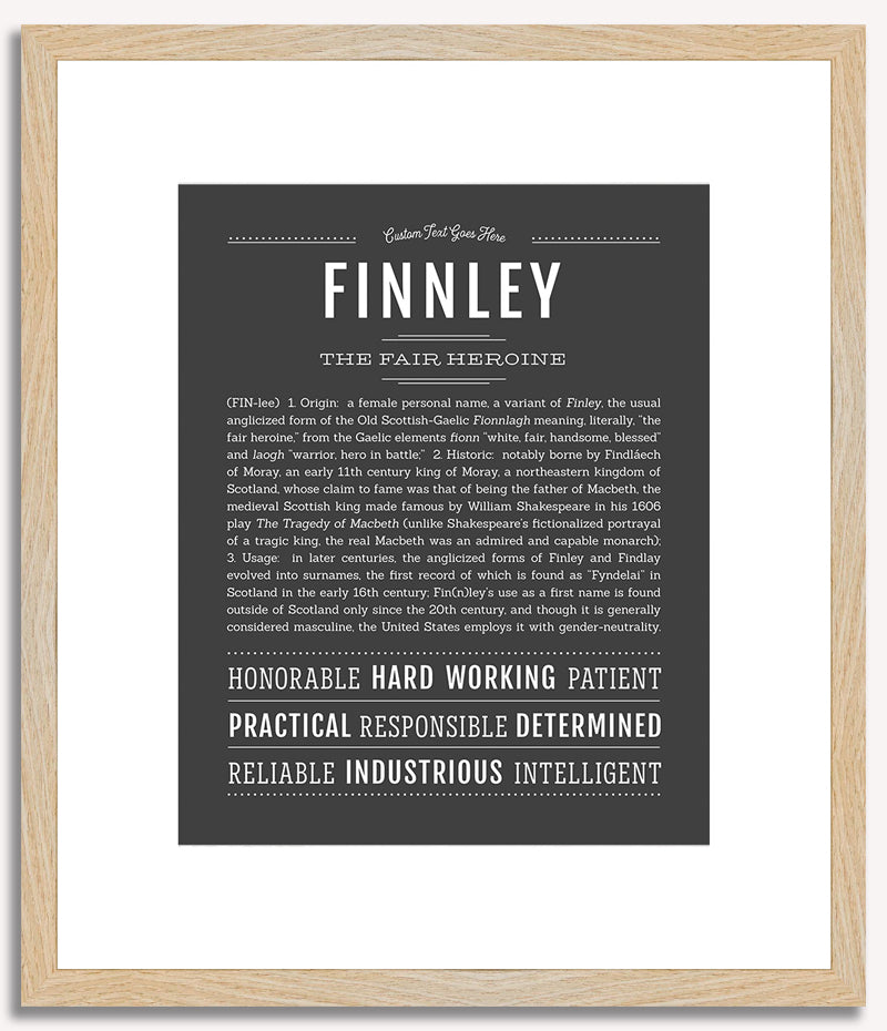 Finnley (male) | Name Art Print