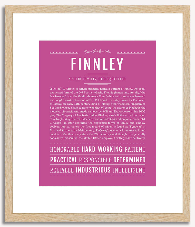 Finnley (female) | Name Art Print