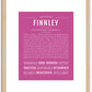 Finnley (male) | Name Art Print