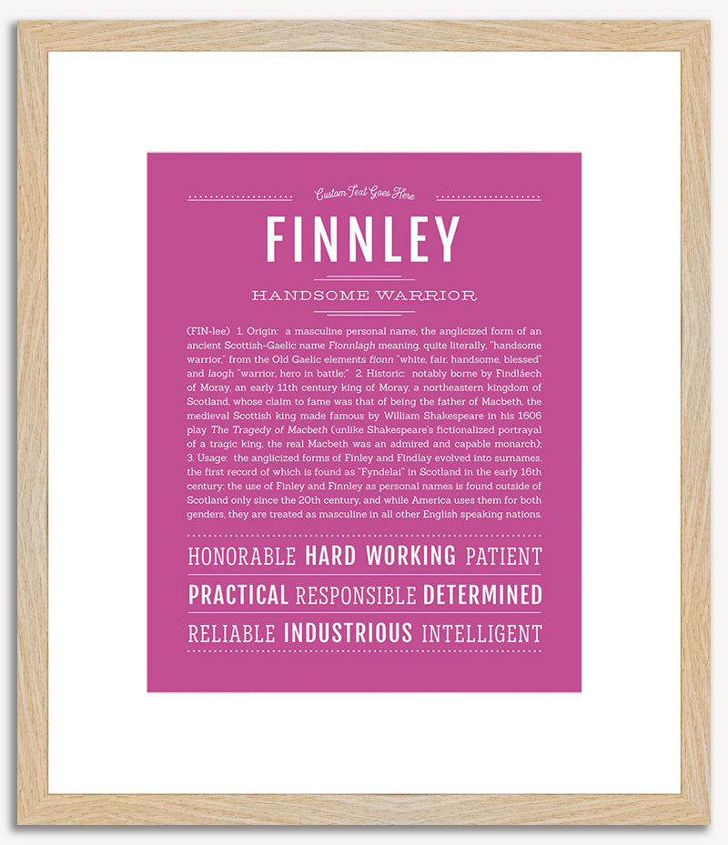 Finnley (male) | Name Art Print