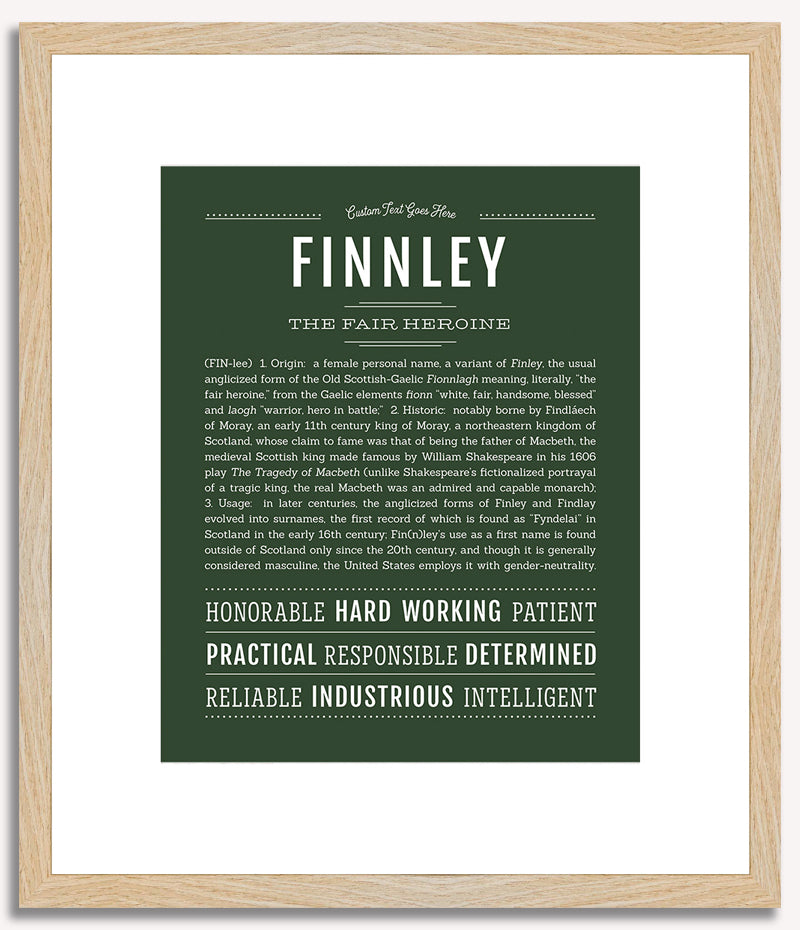 Finnley (female) | Name Art Print