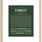 Finnley (male) | Name Art Print