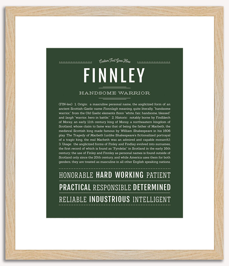 Finnley (male) | Name Art Print