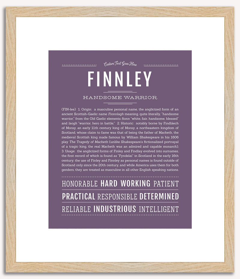 Finnley (male) | Name Art Print