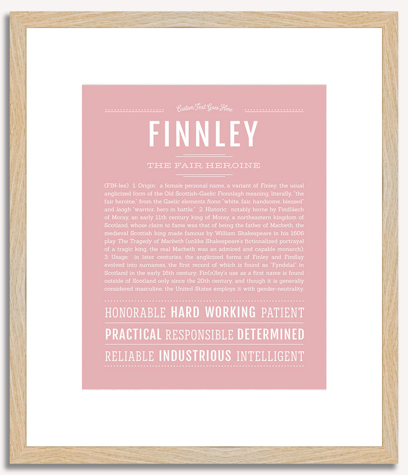 Finnley (female) | Name Art Print