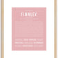 Finnley (male) | Name Art Print