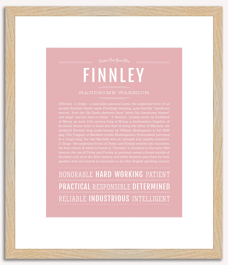 Finnley (male) | Name Art Print