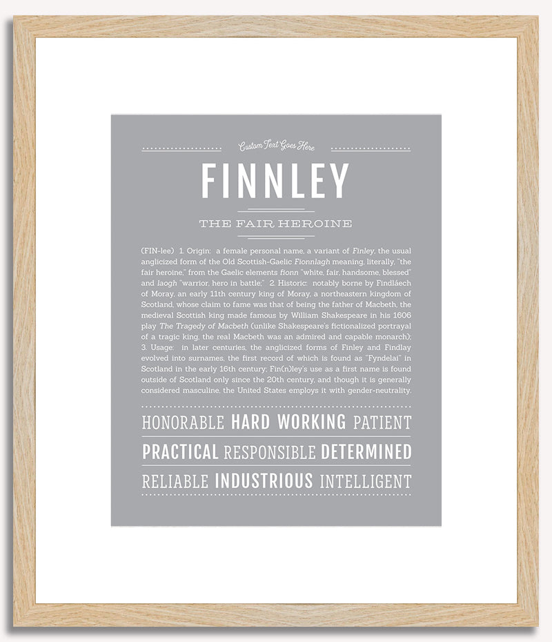 Finnley (female) | Name Art Print