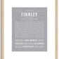 Finnley (male) | Name Art Print