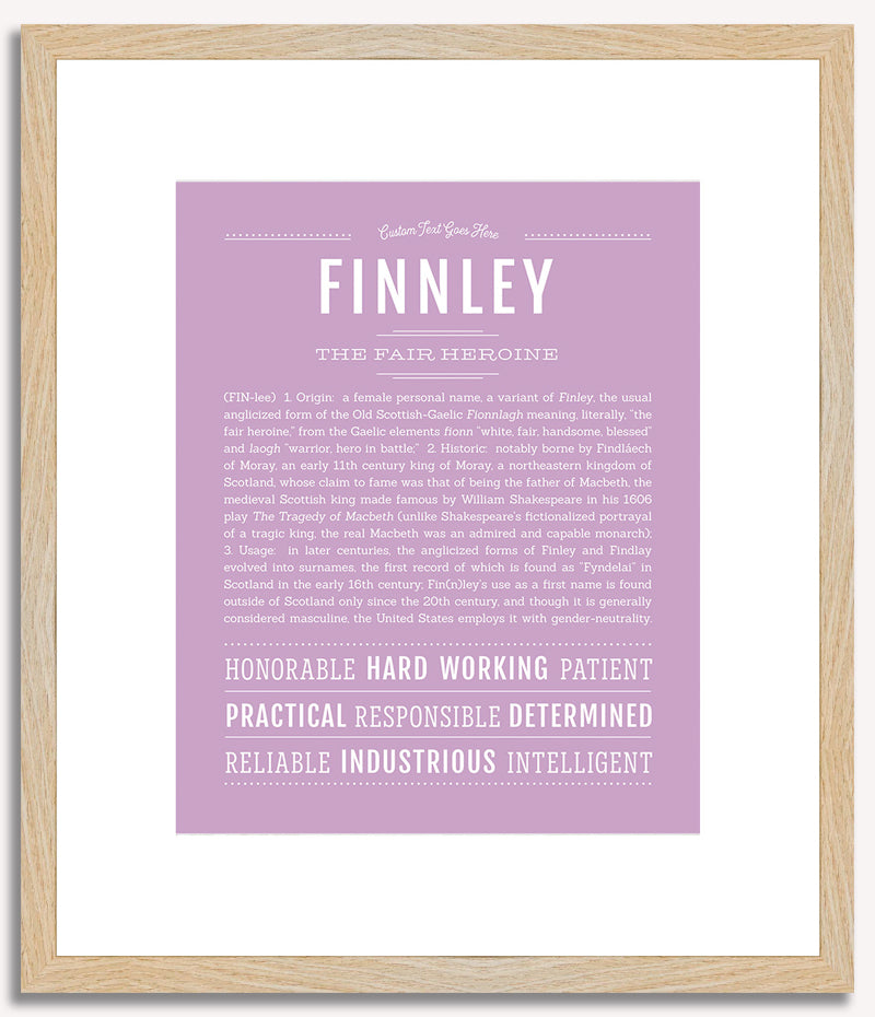 Finnley (female) | Name Art Print