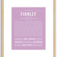 Finnley (male) | Name Art Print