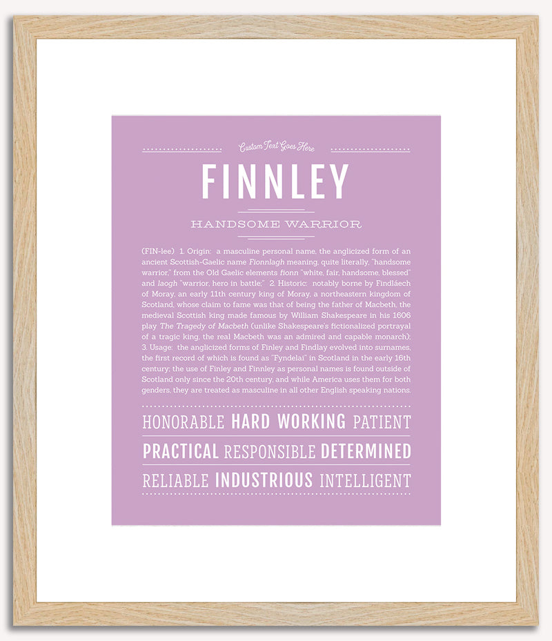 Finnley (male) | Name Art Print