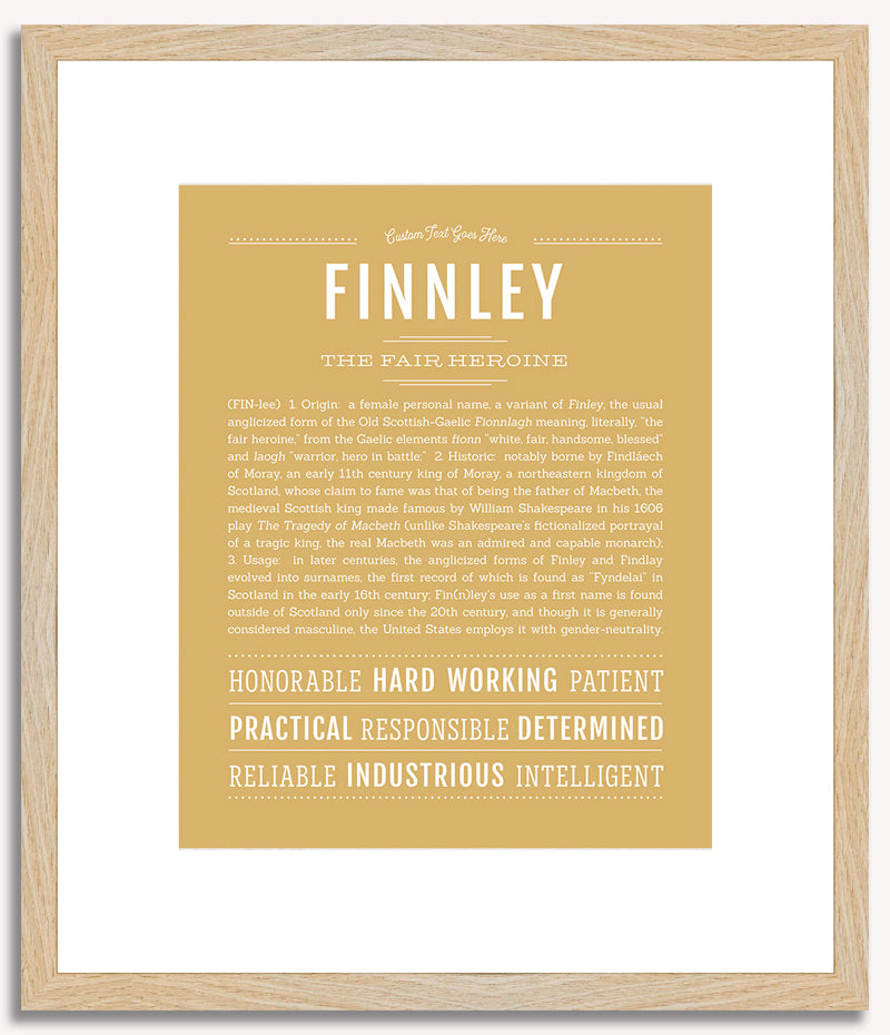 Finnley (female) | Name Art Print