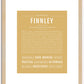 Finnley (male) | Name Art Print