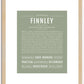 Finnley (male) | Name Art Print