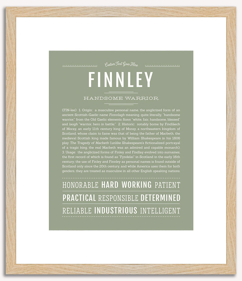 Finnley (male) | Name Art Print