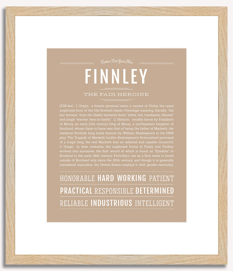 Finnley (female) | Name Art Print