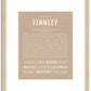 Finnley (male) | Name Art Print