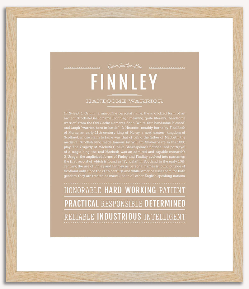 Finnley (male) | Name Art Print