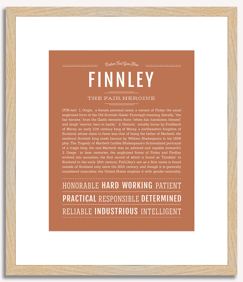 Finnley (female) | Name Art Print