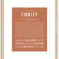 Finnley (male) | Name Art Print