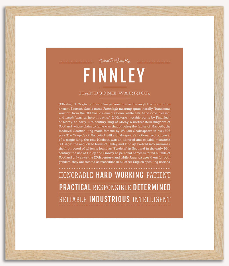 Finnley (male) | Name Art Print