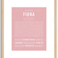 Fiona | Name Art Print