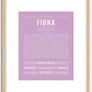 Fiona | Name Art Print