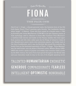Fiona | Name Art Print – Name Stories