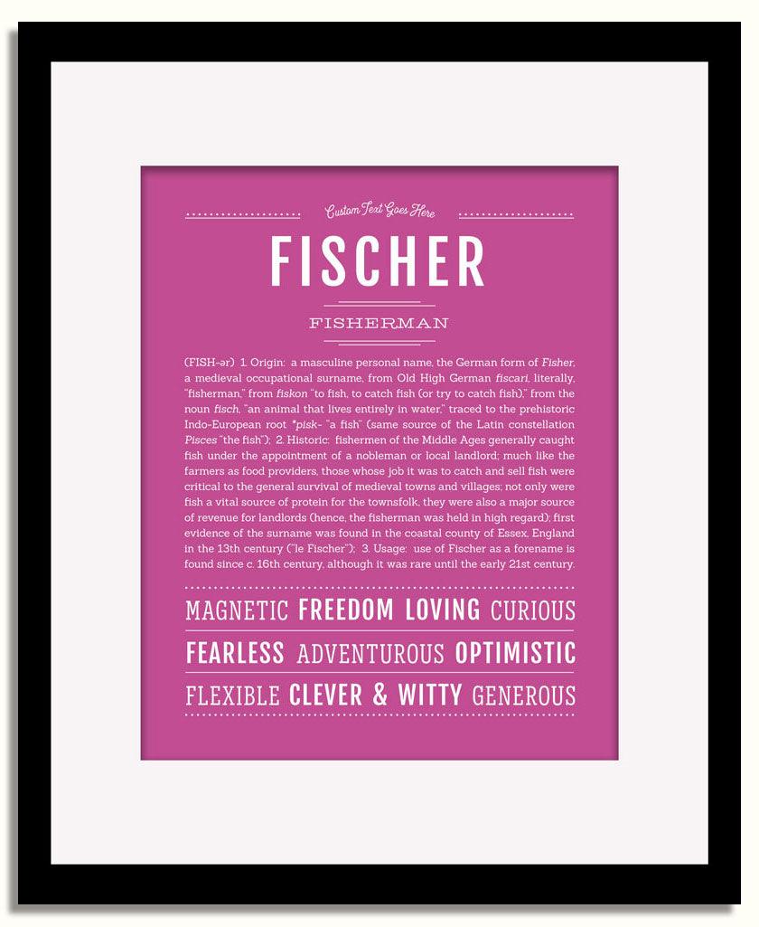 Frame Options | Dark Pink | Black Frame, Matted