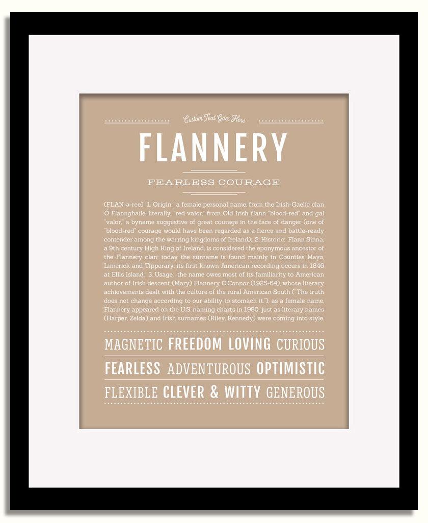 Frame Options | Tan | Black Frame, Matted