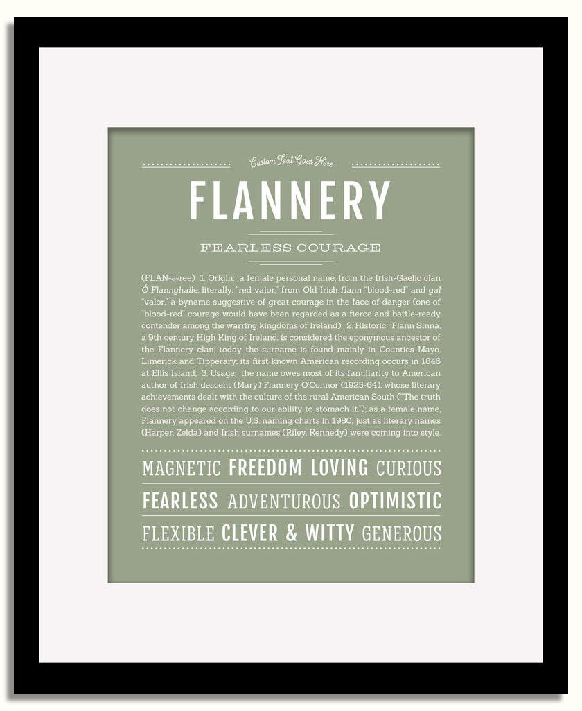 Frame Options | Sage | Black Frame, Matted