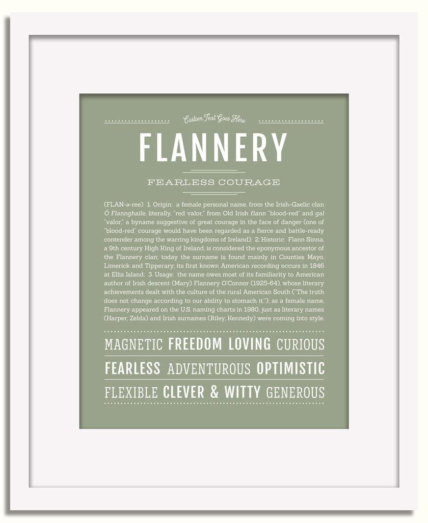 Frame Options | Sage | White Frame, Matted