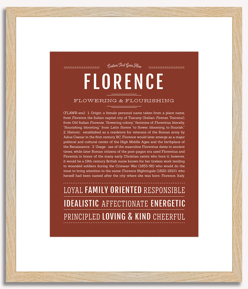 Florence | Name Art Print