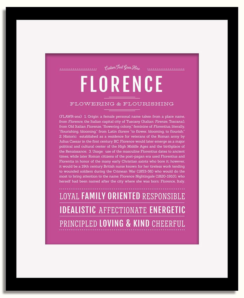 Frame Options | Dark Pink | Black Frame, Matted