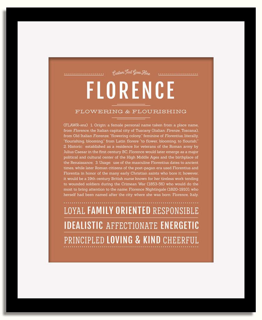 Frame Options | Terra Cotta | Black Frame, Matted