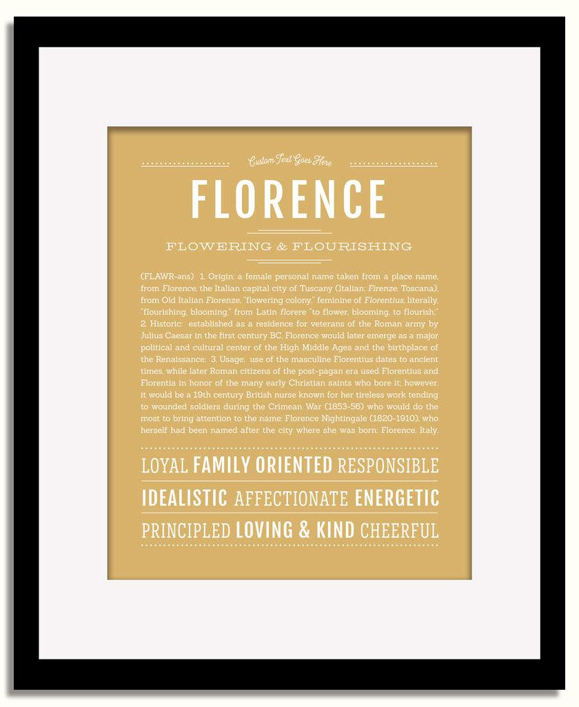 Frame Options | Matte Gold | Black Frame, Matted