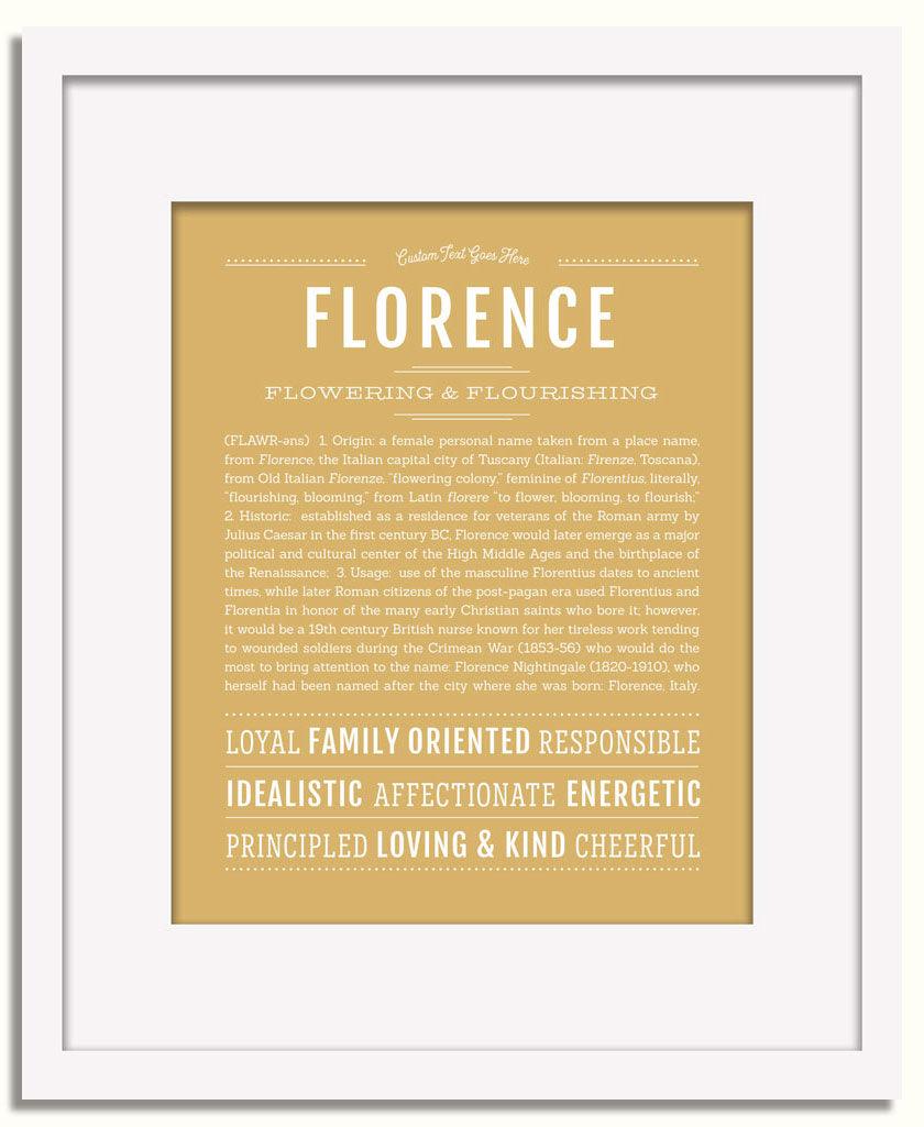 Frame Options | Matte Gold | White Frame, Matted